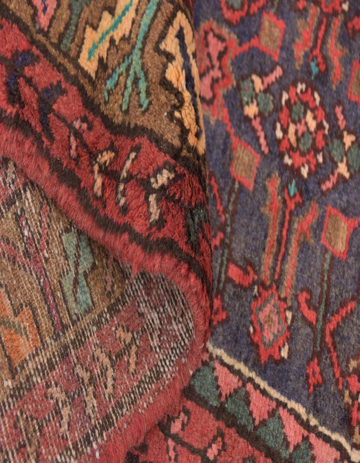 Detail image of 3' 8 x 9' 8  Hand Knotted Hossainabad Persian Wool Runner Rug