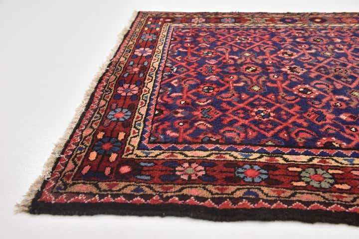 3' 10 x 10' 7 Hand Knotted Hossainabad Persian Wool Runner Rug