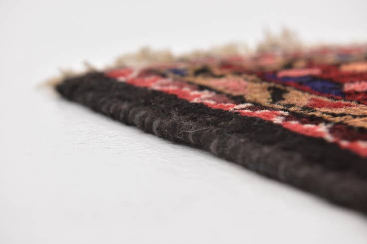Detail image of 3' 10 x 10' 7 Hand Knotted Hossainabad Persian Wool Runner Rug