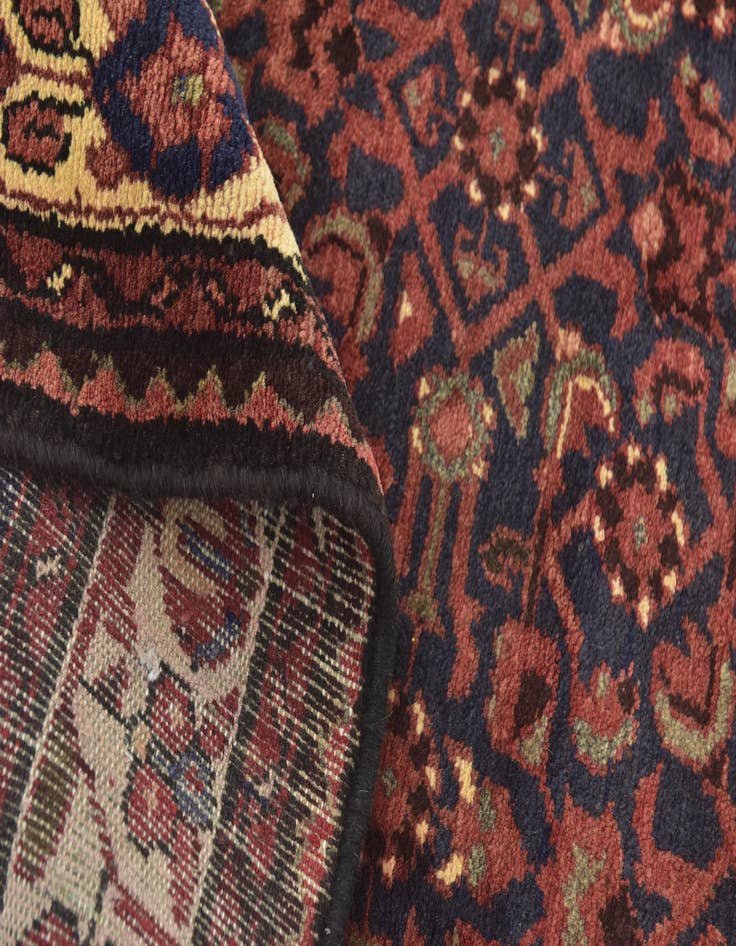 Detail image of 3' 10 x 11'  Hand Knotted Hossainabad Persian Wool Runner Rug