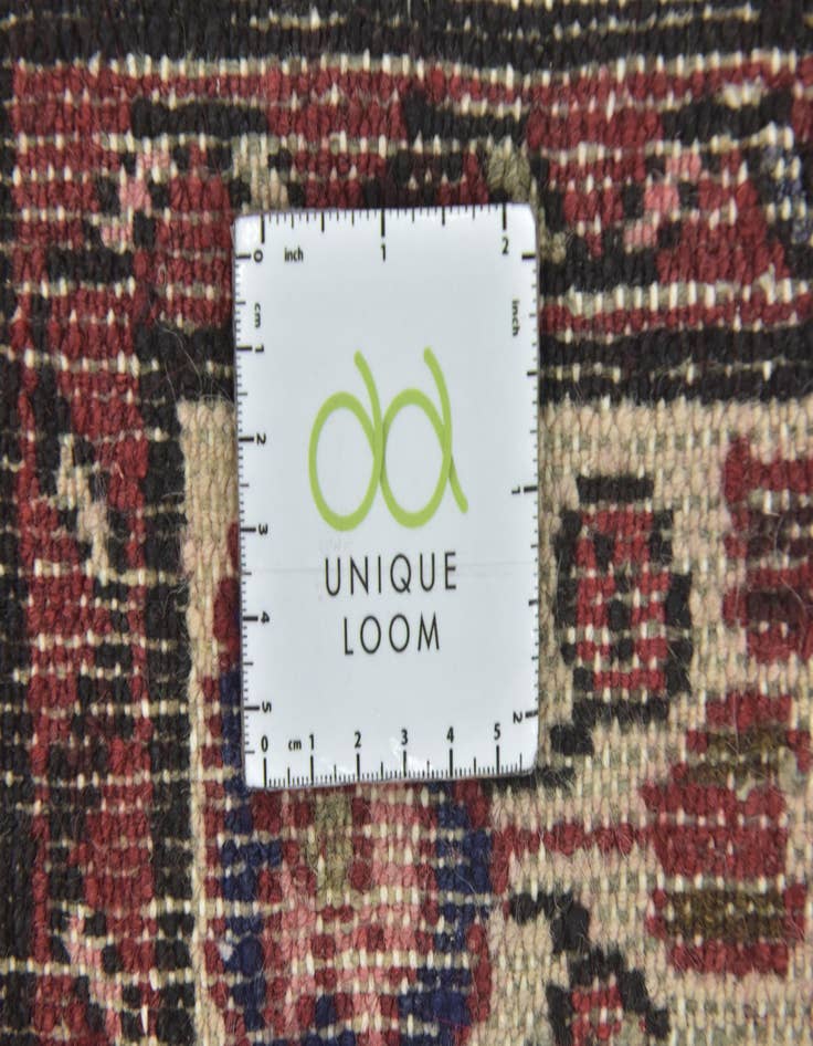 Detail image of 3' 10 x 11'  Hand Knotted Hossainabad Persian Wool Runner Rug