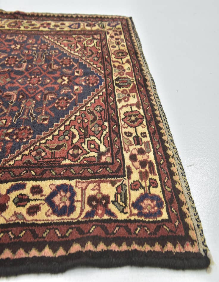 Detail image of 3' 10 x 11'  Hand Knotted Hossainabad Persian Wool Runner Rug