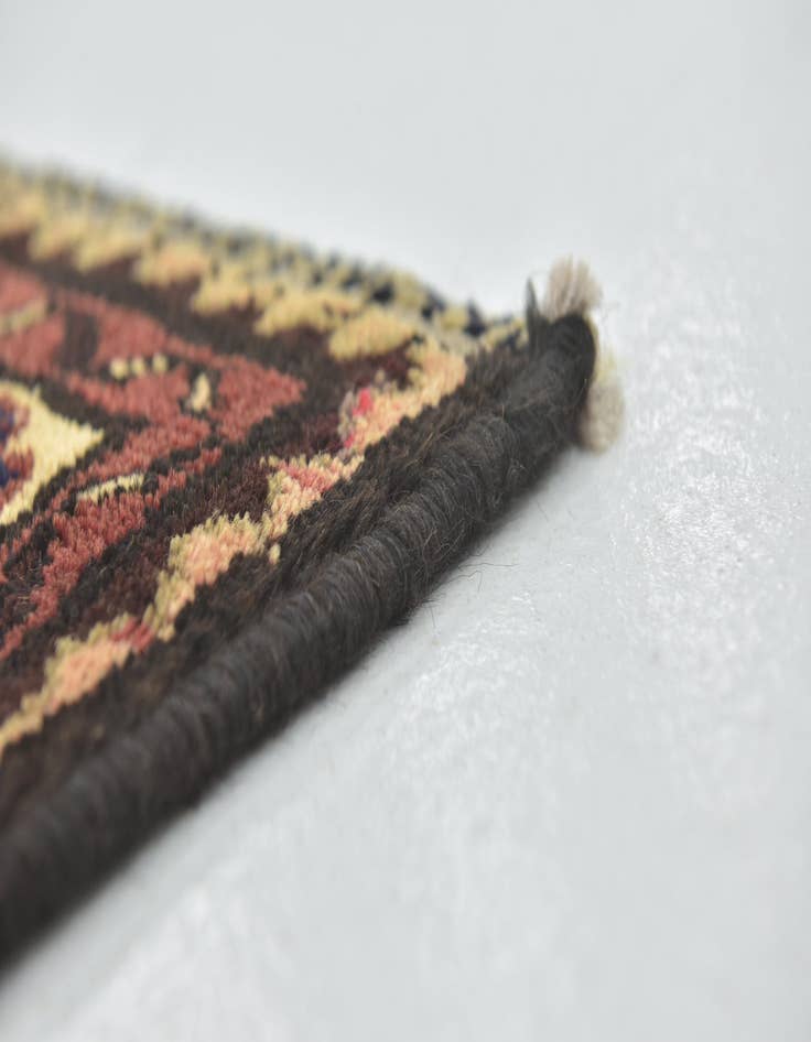 Detail image of 3' 10 x 11'  Hand Knotted Hossainabad Persian Wool Runner Rug