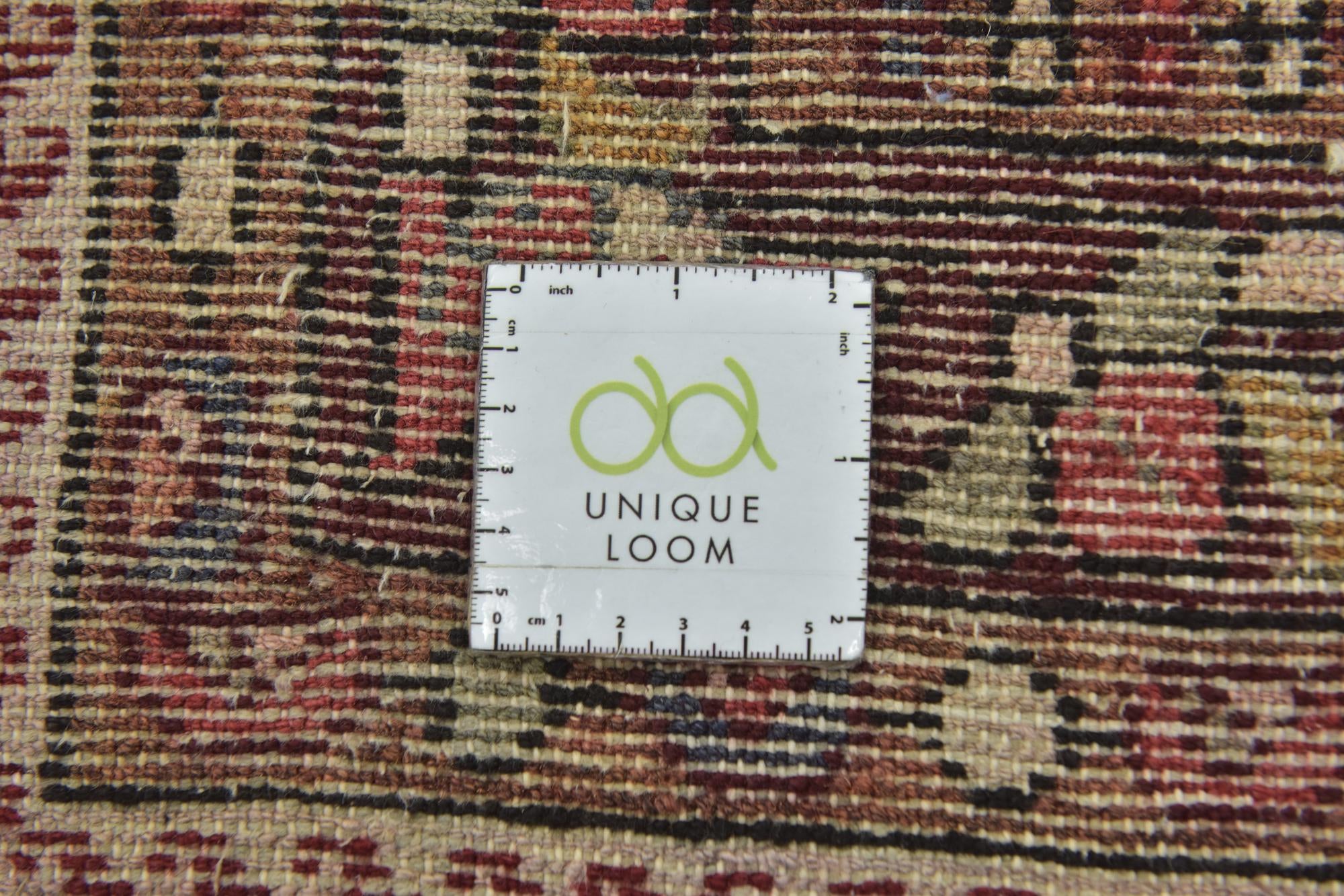 4' x 9' 7 Hand Knotted Hossainabad Persian Wool Runner Rug