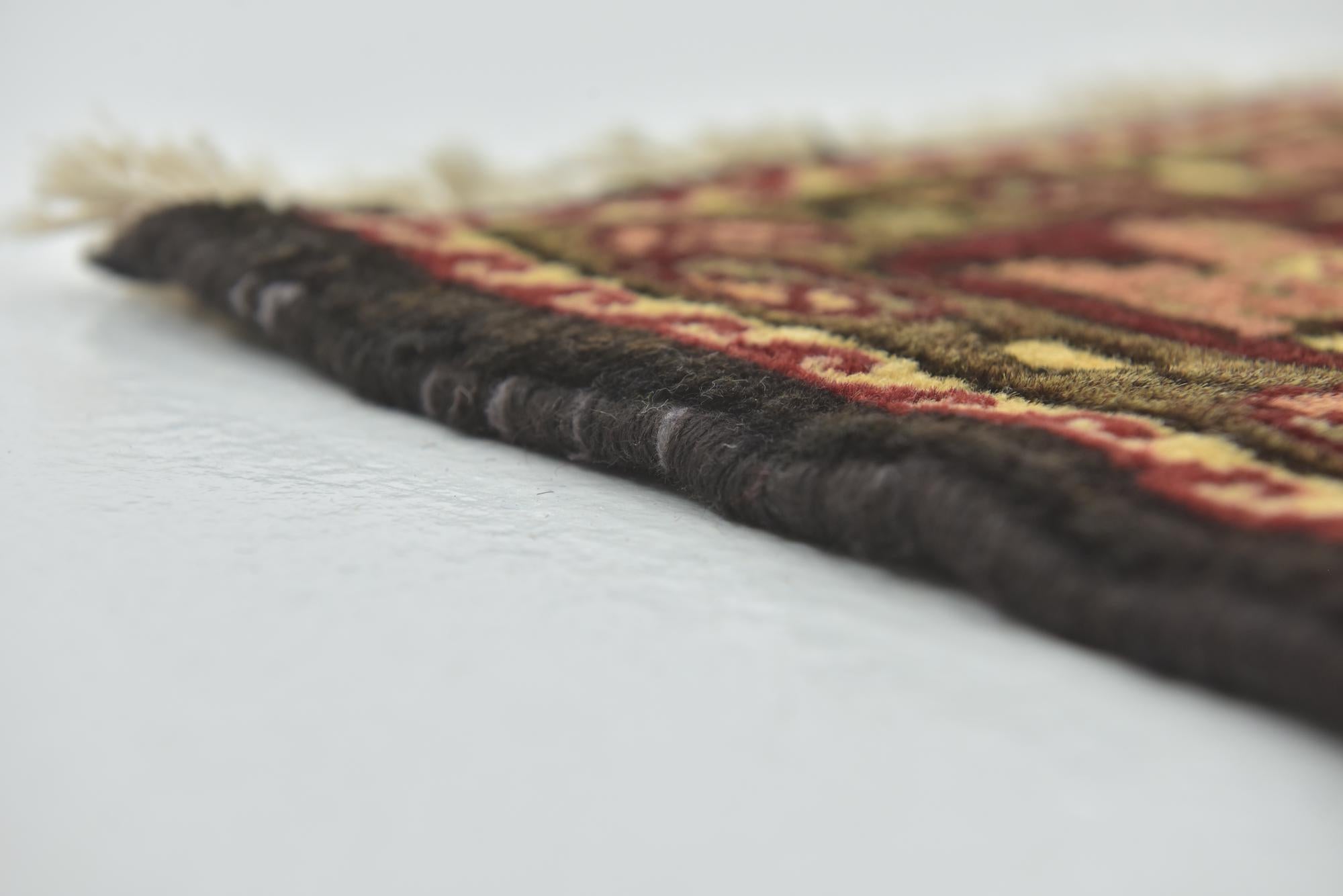 4' x 9' 7 Hand Knotted Hossainabad Persian Wool Runner Rug
