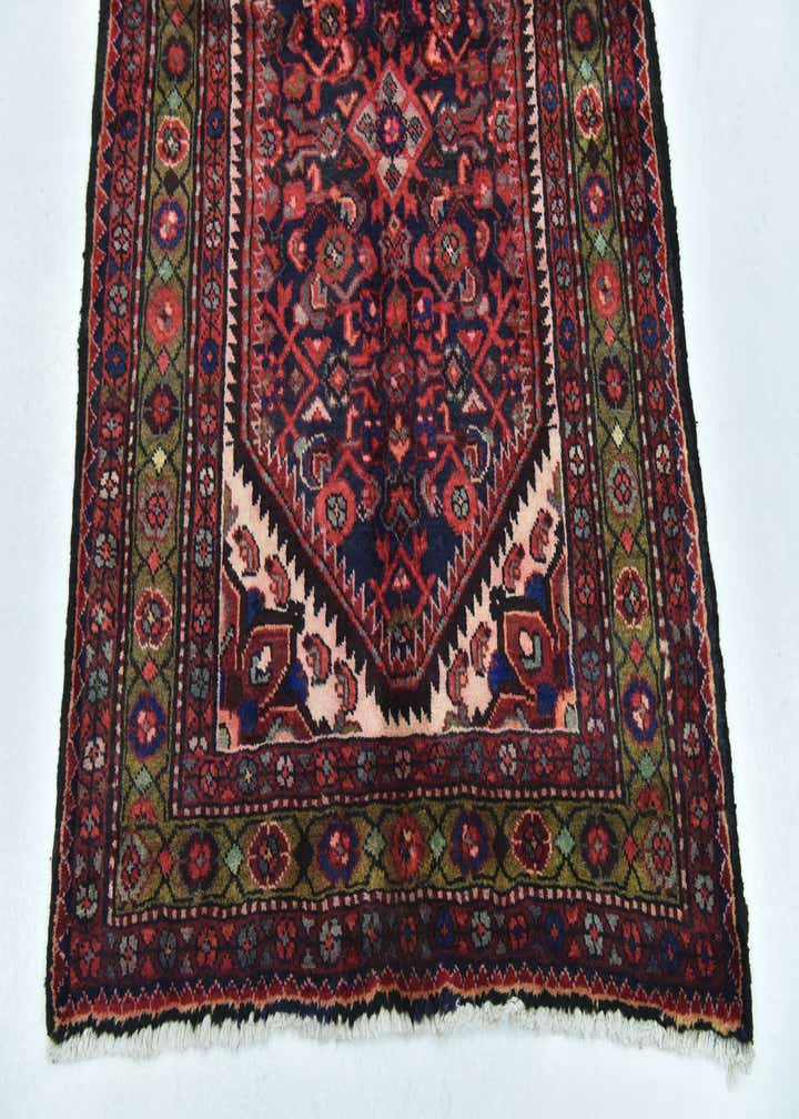 3' 7 x 9' 10 Hand Knotted Hossainabad Persian Wool Runner Rug