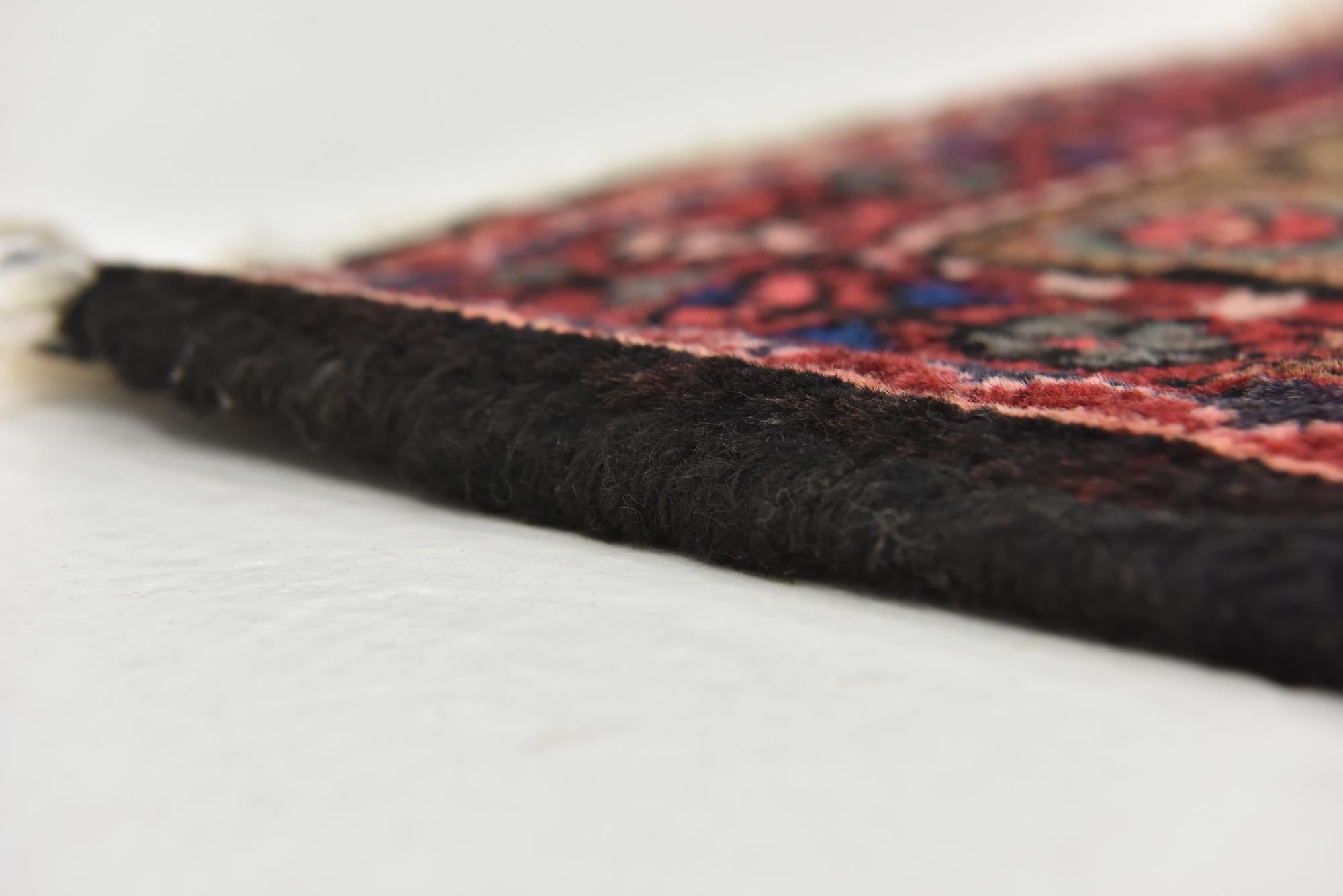 3' 7 x 9' 10 Hand Knotted Hossainabad Persian Wool Runner Rug