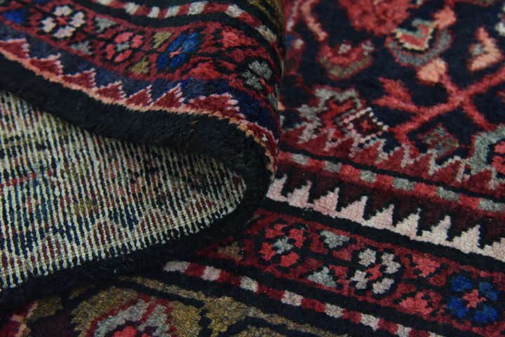 3' 7 x 9' 10 Hand Knotted Hossainabad Persian Wool Runner Rug