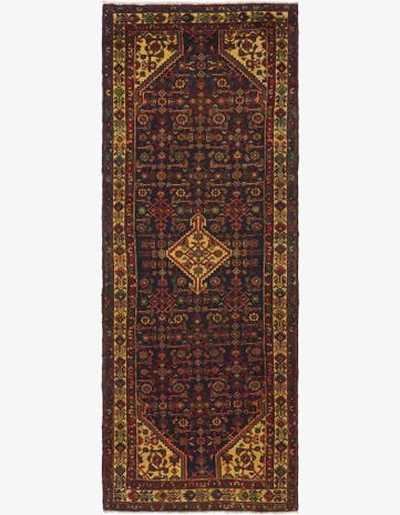 3' 10 x 10' 2 Hand Knotted Hossainabad Persian Wool Runner Rug