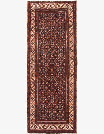 3' 10 x 10' 2 Hand Knotted Hossainabad Persian Wool Runner Rug