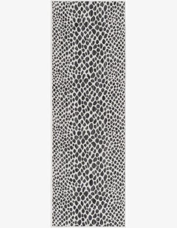 Black Easy-Clean Jill Zarin Cape Town Indoor / Outdoor Runner Rug