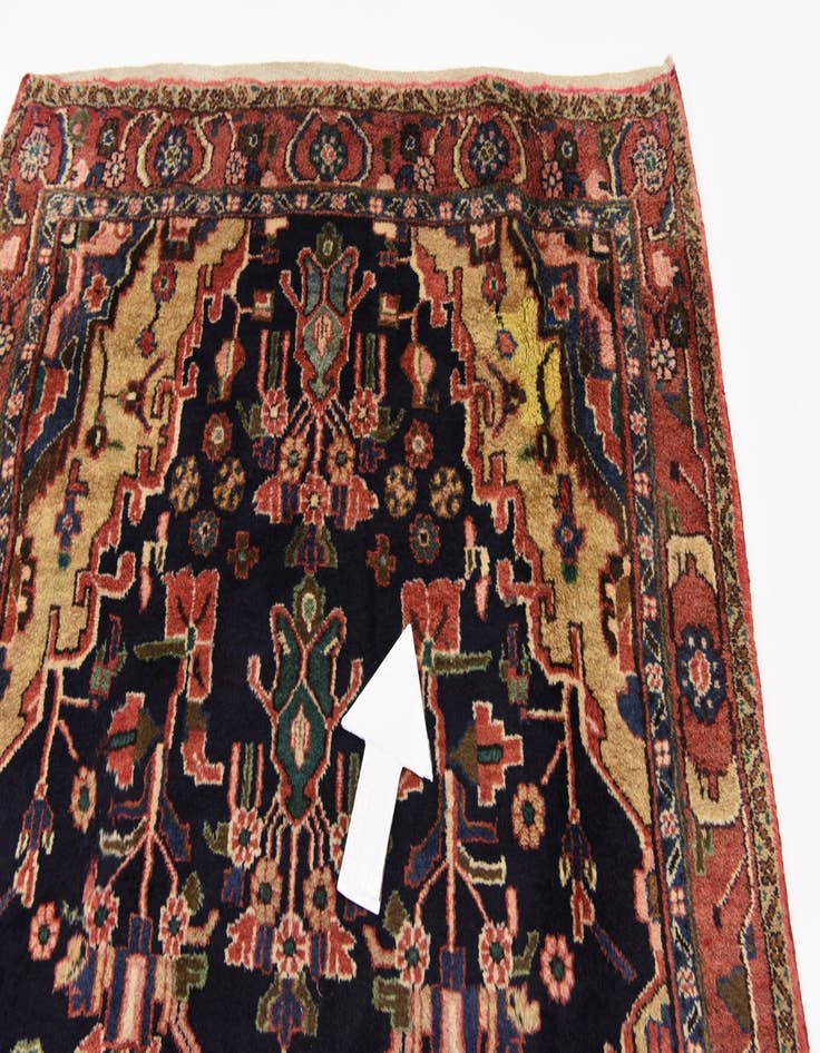 Detail image of 4' 8 x 11' 7  Hand Knotted Jozan Persian Wool Runner Rug