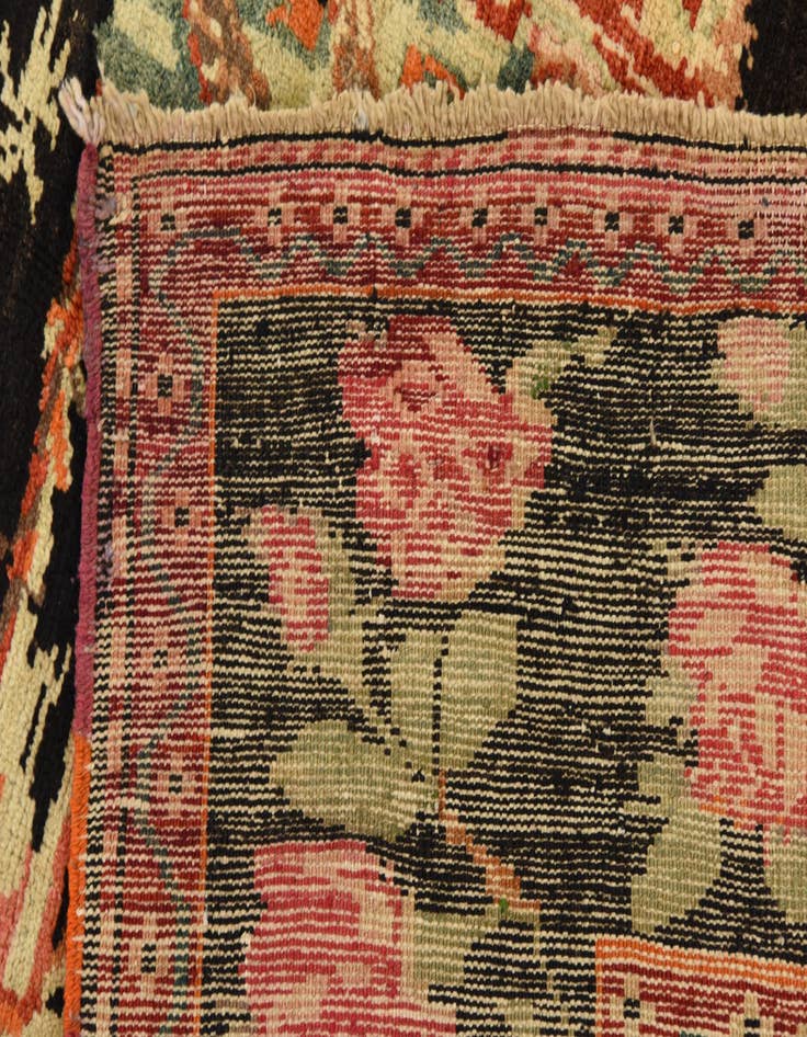 Detail image of 4' 6 x 9' 3  Hand Knotted Karabakh Oriental Wool Runner Rug