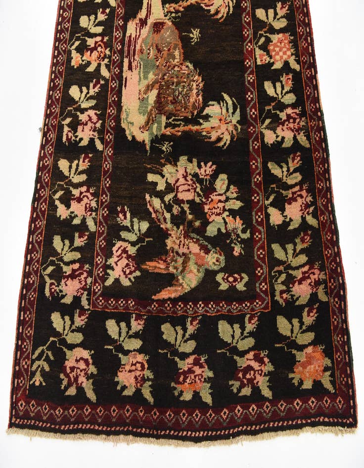 Detail image of 4' 6 x 9' 3  Hand Knotted Karabakh Oriental Wool Runner Rug