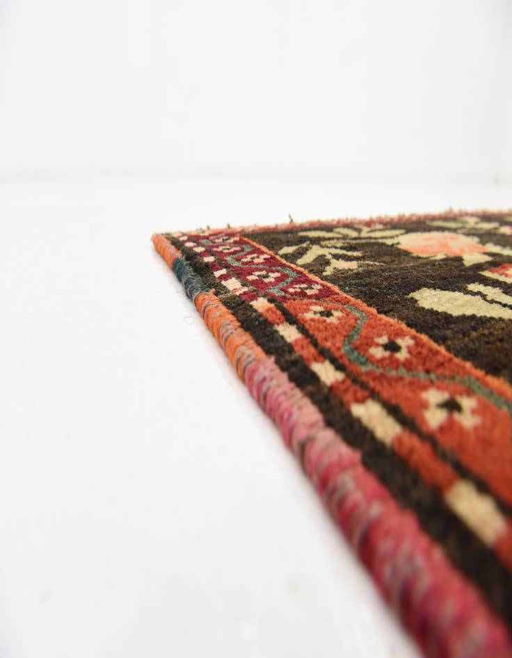 Detail image of 4' 6 x 9' 3  Hand Knotted Karabakh Oriental Wool Runner Rug