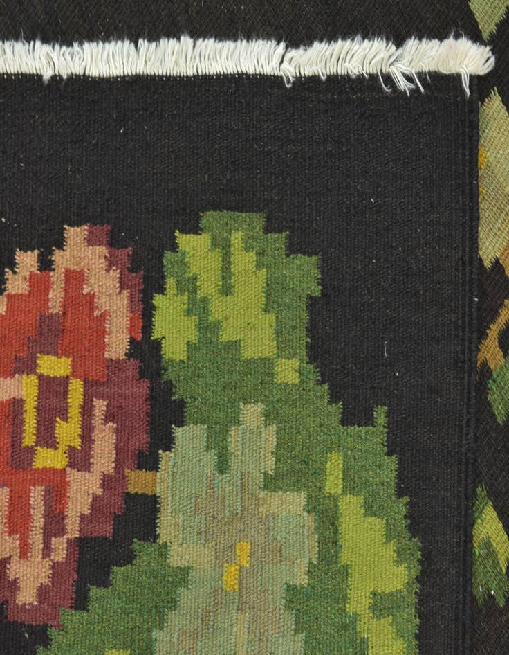 Detail image of 5' 4 x 9' 9  Hand Woven Karabakh Wool Runner Rug