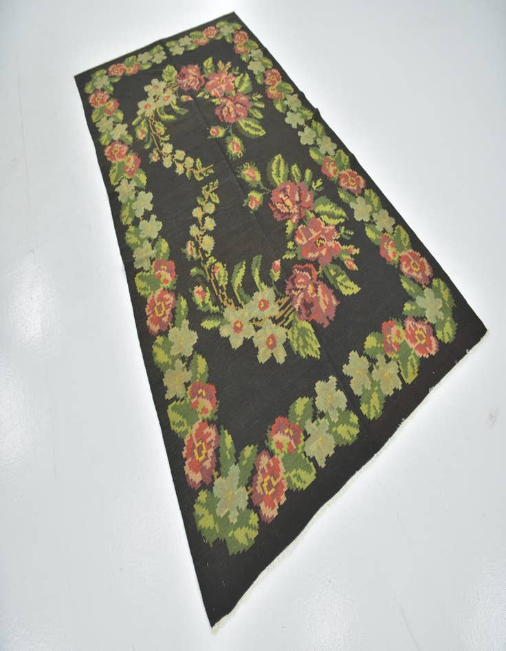 Detail image of 5' 4 x 9' 9  Hand Woven Karabakh Wool Runner Rug