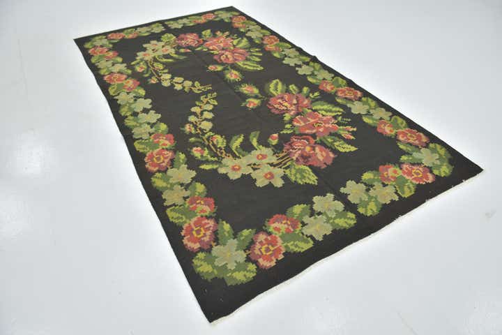 5' 4 x 9' 9 Hand Woven Karabakh Wool Runner Rug