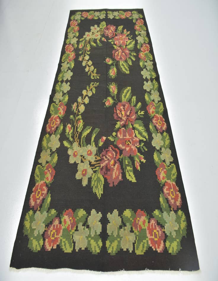 Detail image of 5' 4 x 9' 9  Hand Woven Karabakh Wool Runner Rug