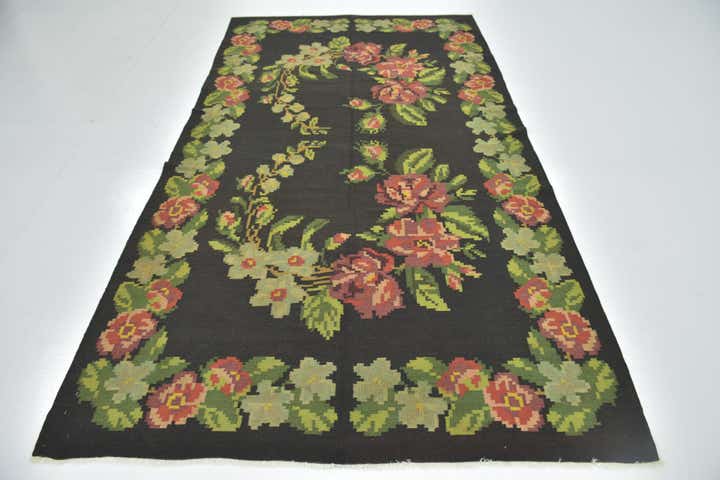 5' 4 x 9' 9 Hand Woven Karabakh Wool Runner Rug