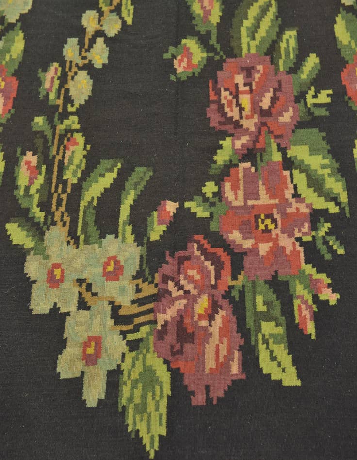 Detail image of 5' 4 x 9' 9  Hand Woven Karabakh Wool Runner Rug