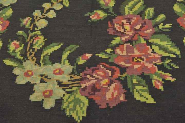 5' 4 x 9' 9 Hand Woven Karabakh Wool Runner Rug