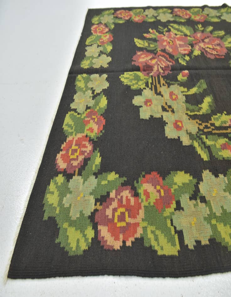 Detail image of 5' 4 x 9' 9  Hand Woven Karabakh Wool Runner Rug