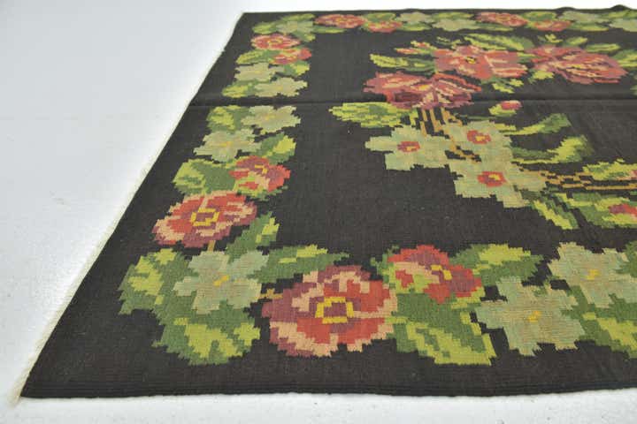 5' 4 x 9' 9 Hand Woven Karabakh Wool Runner Rug