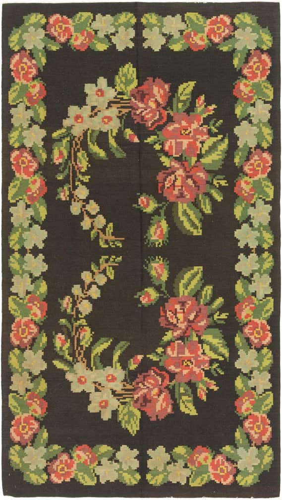 5' 4 x 9' 9 Hand Woven Karabakh Wool Runner Rug