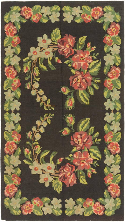 Detail image of 5' 4 x 9' 9 Hand Woven Karabakh Wool Runner Rug