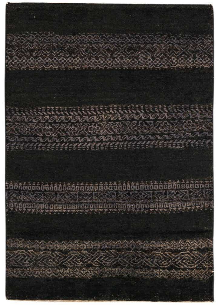 2' 1 x 3' 10 Hand Knotted Kashkuli Gabbeh Oriental Wool Runner Rug