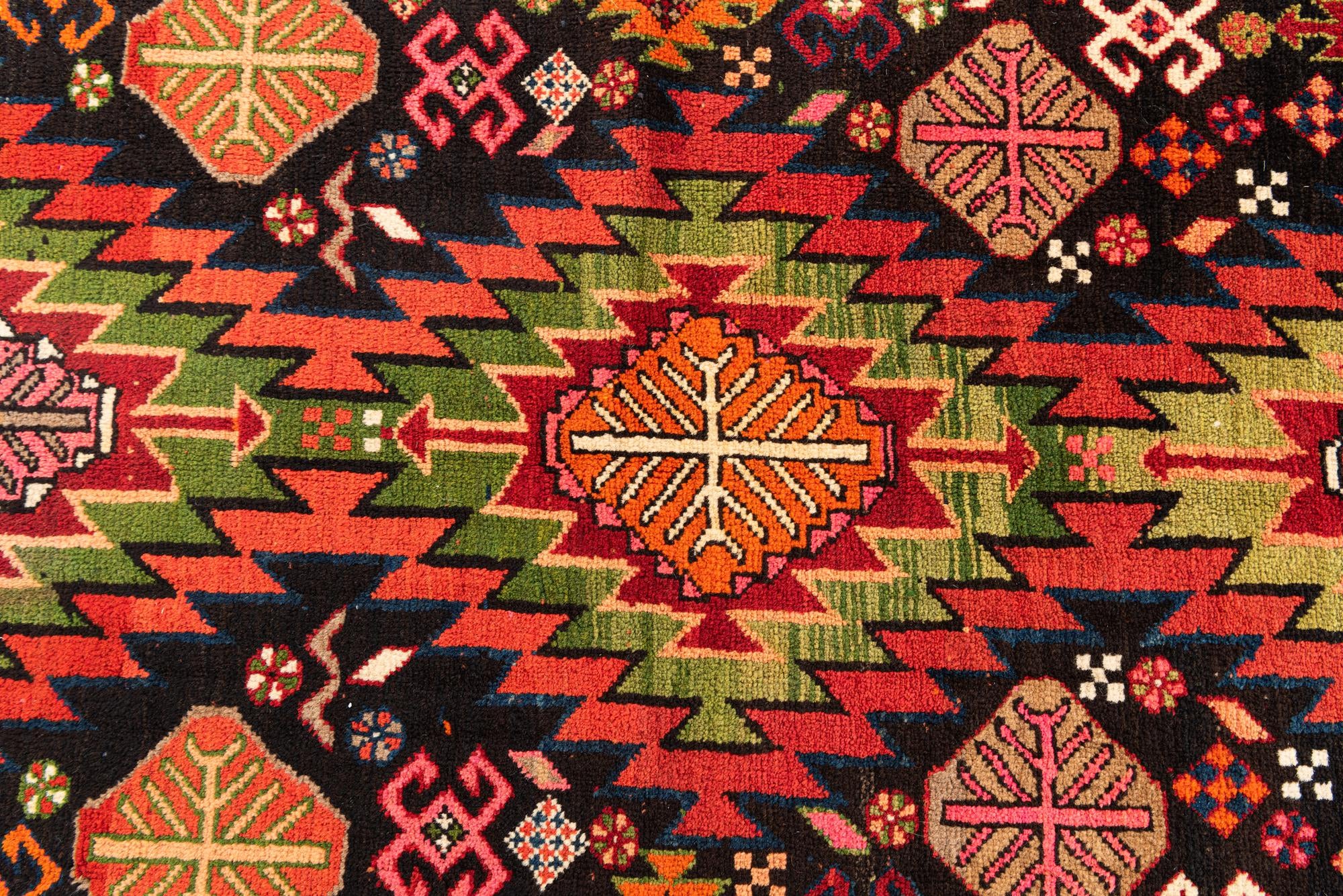 4' 5 x 8' 6 Hand Knotted Kazak Oriental Wool Runner Rug