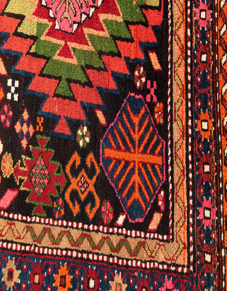 Detail image of 4' 5 x 8' 6  Hand Knotted Kazak Oriental Wool Runner Rug