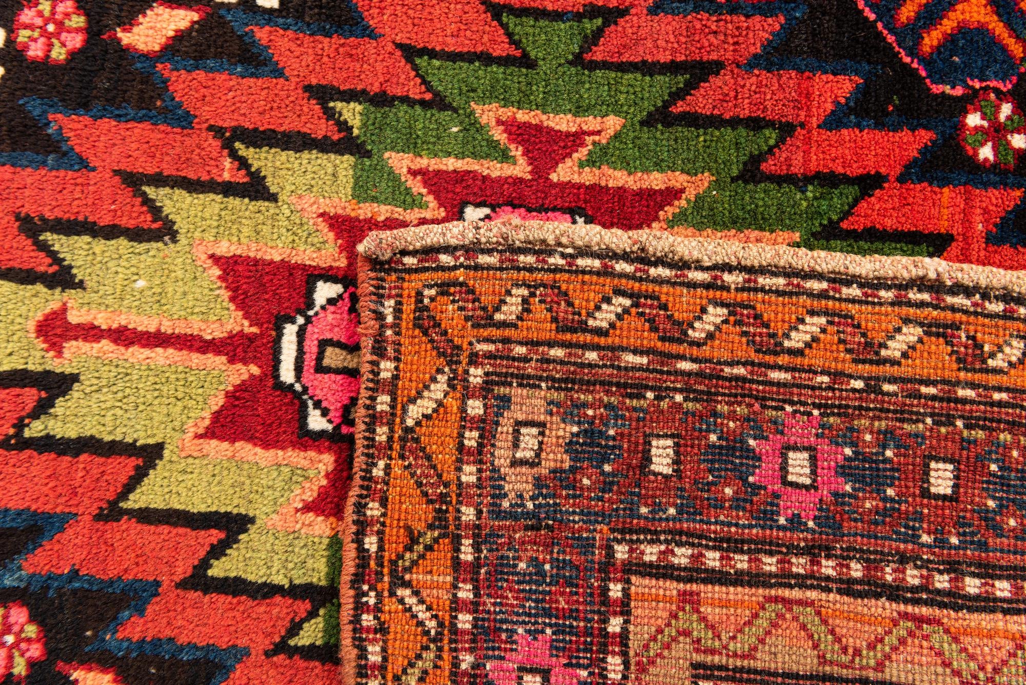 4' 5 x 8' 6 Hand Knotted Kazak Oriental Wool Runner Rug
