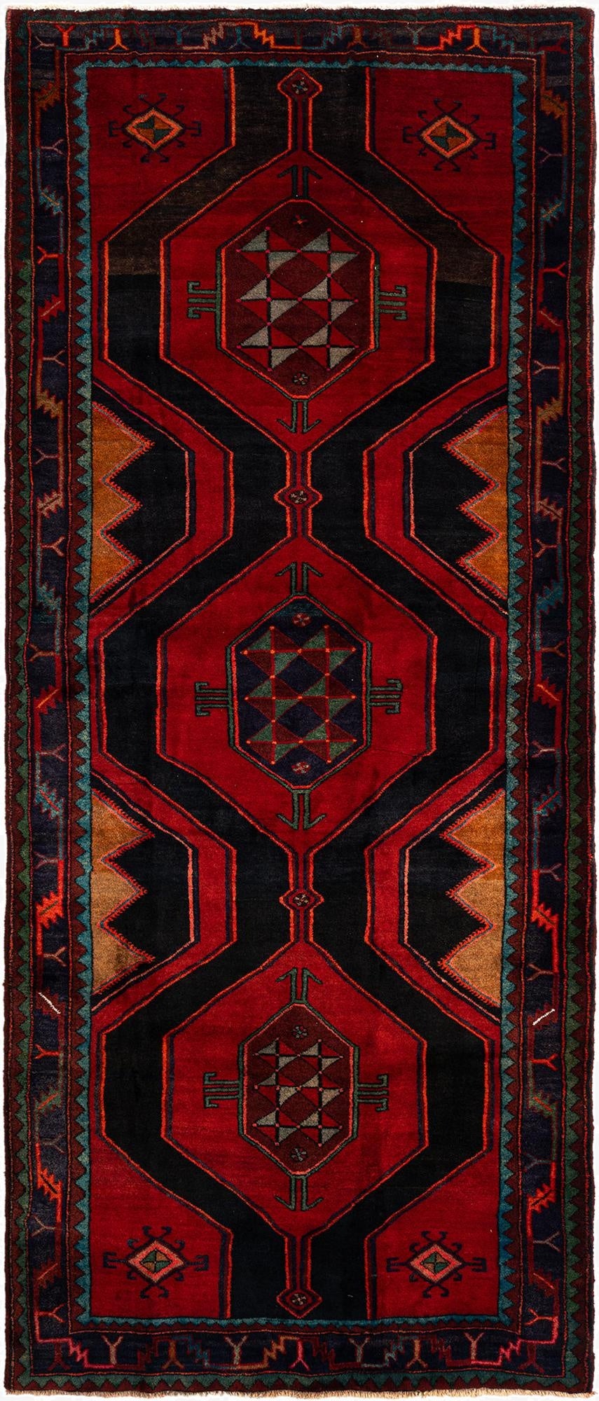 4' 3 x 10' 6 Kelardasht Wool Runner Rug