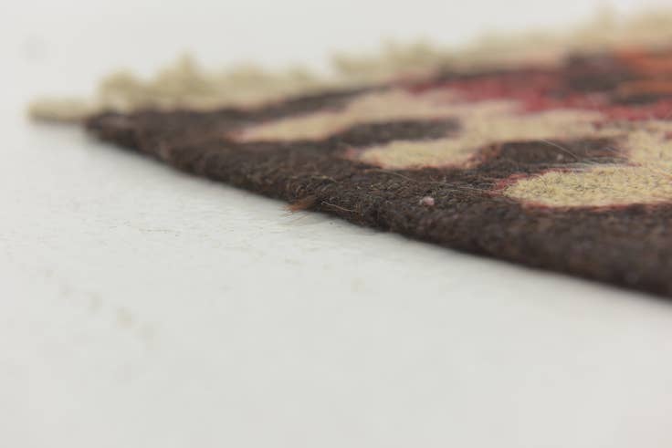 Detail image of 3' 8 x 10' Hand Woven Kilim Fars Wool Runner Rug