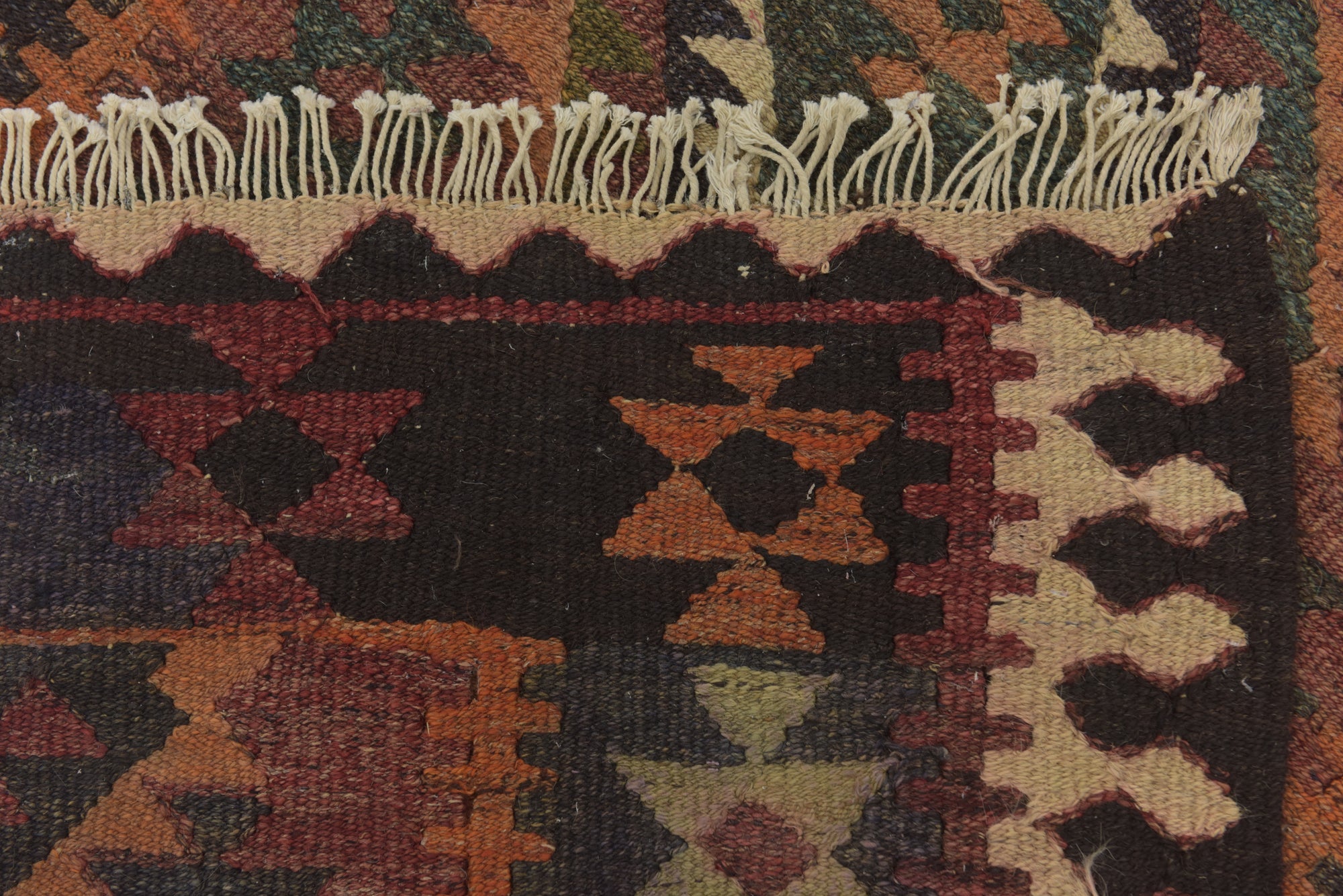 110cm x 305cm Tejido a mano Kilim Fars Alfombra Lana Pasillera