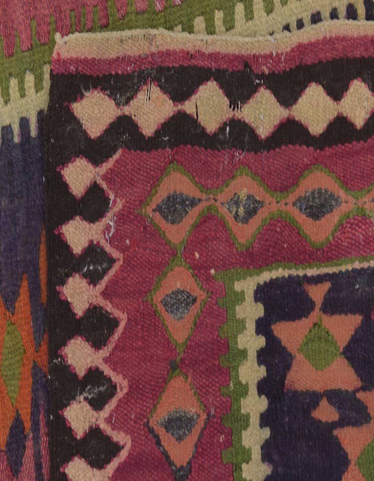 Detail image of 4' 9 x 9' 2  Hand Woven Kilim Fars Wool Runner Rug