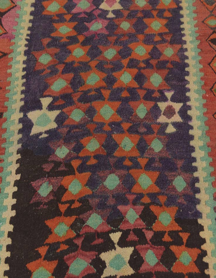 Detail image of 4' 9 x 9' 2  Hand Woven Kilim Fars Wool Runner Rug