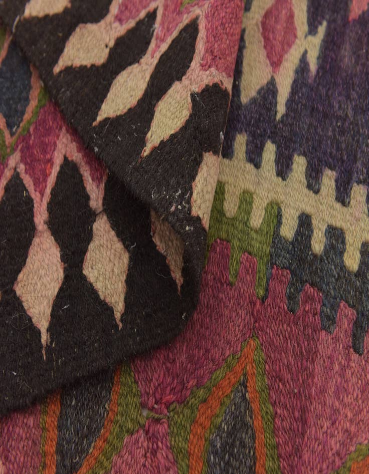 Detail image of 4' 9 x 9' 2  Hand Woven Kilim Fars Wool Runner Rug