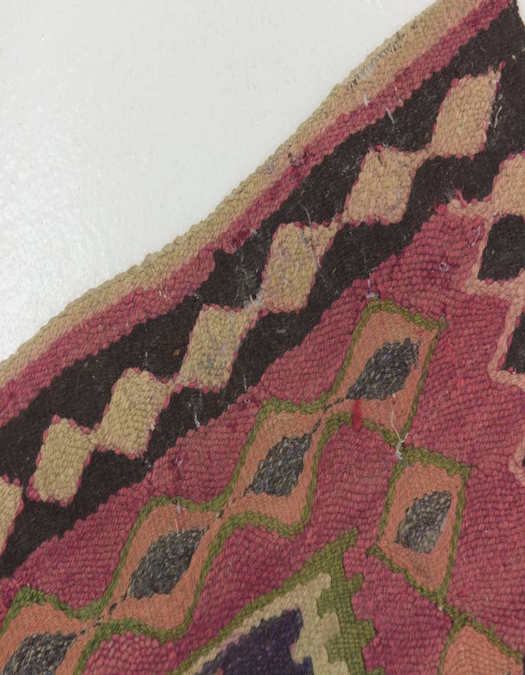Detail image of 4' 9 x 9' 2  Hand Woven Kilim Fars Wool Runner Rug