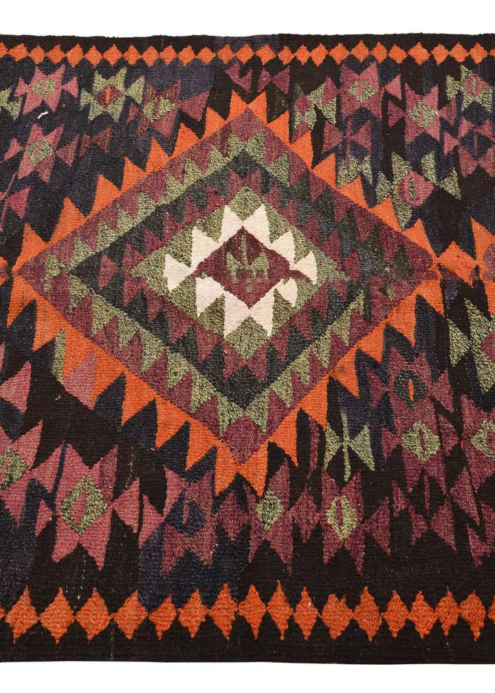 4' 5 x 7' 7 Hand Woven Kilim Fars Wool Runner Rug