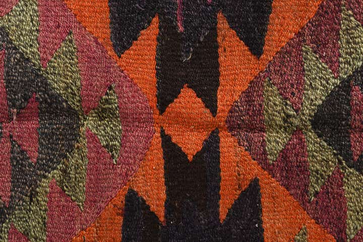 4' 5 x 7' 7 Hand Woven Kilim Fars Wool Runner Rug