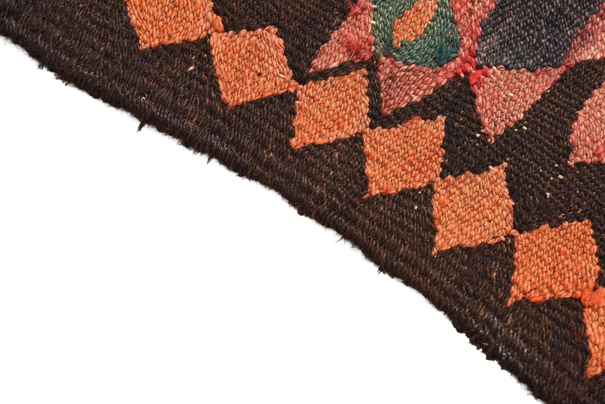 4' 7 x 9' 5 Hand Woven Kilim Fars Wool Runner Rug