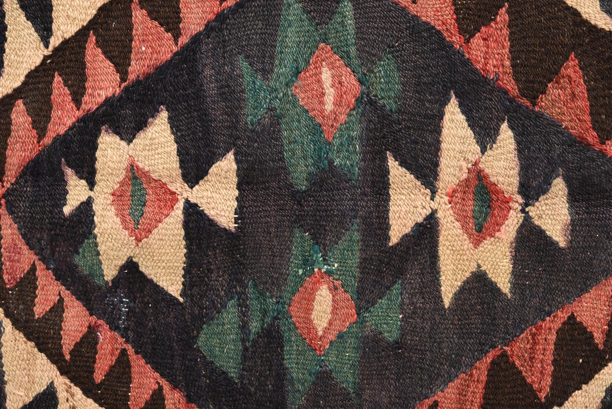 4' 7 x 9' 5 Hand Woven Kilim Fars Wool Runner Rug