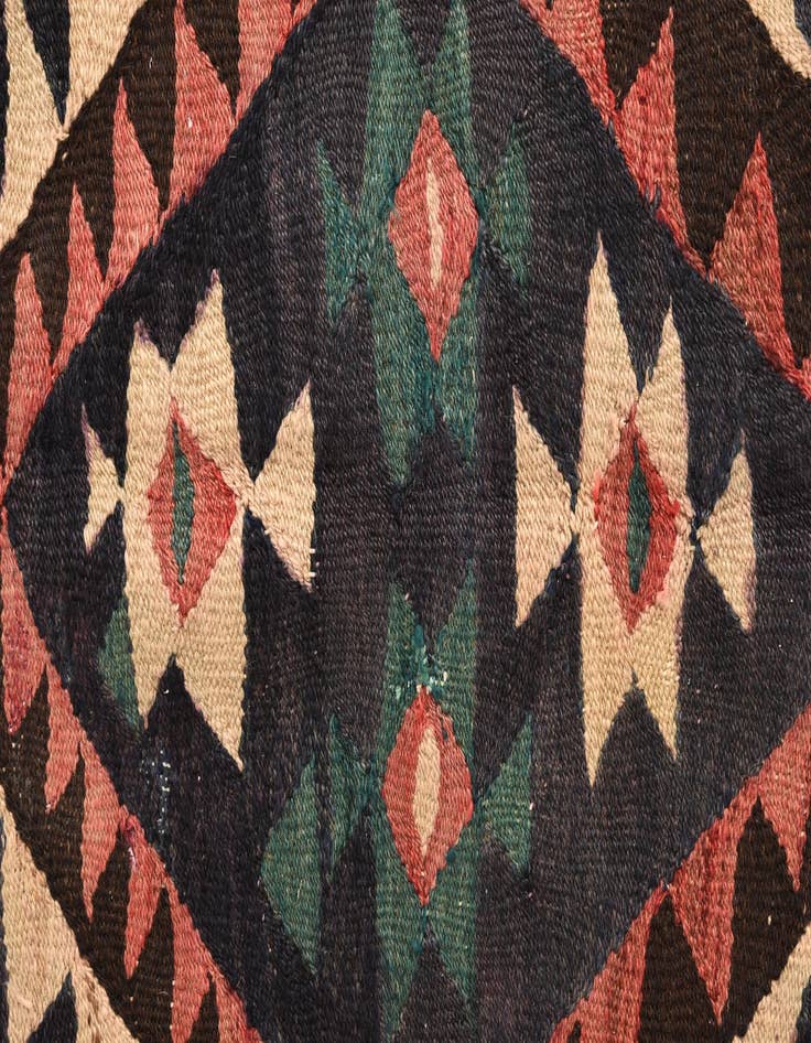 Detail image of 4' 7 x 9' 5  Hand Woven Kilim Fars Wool Runner Rug