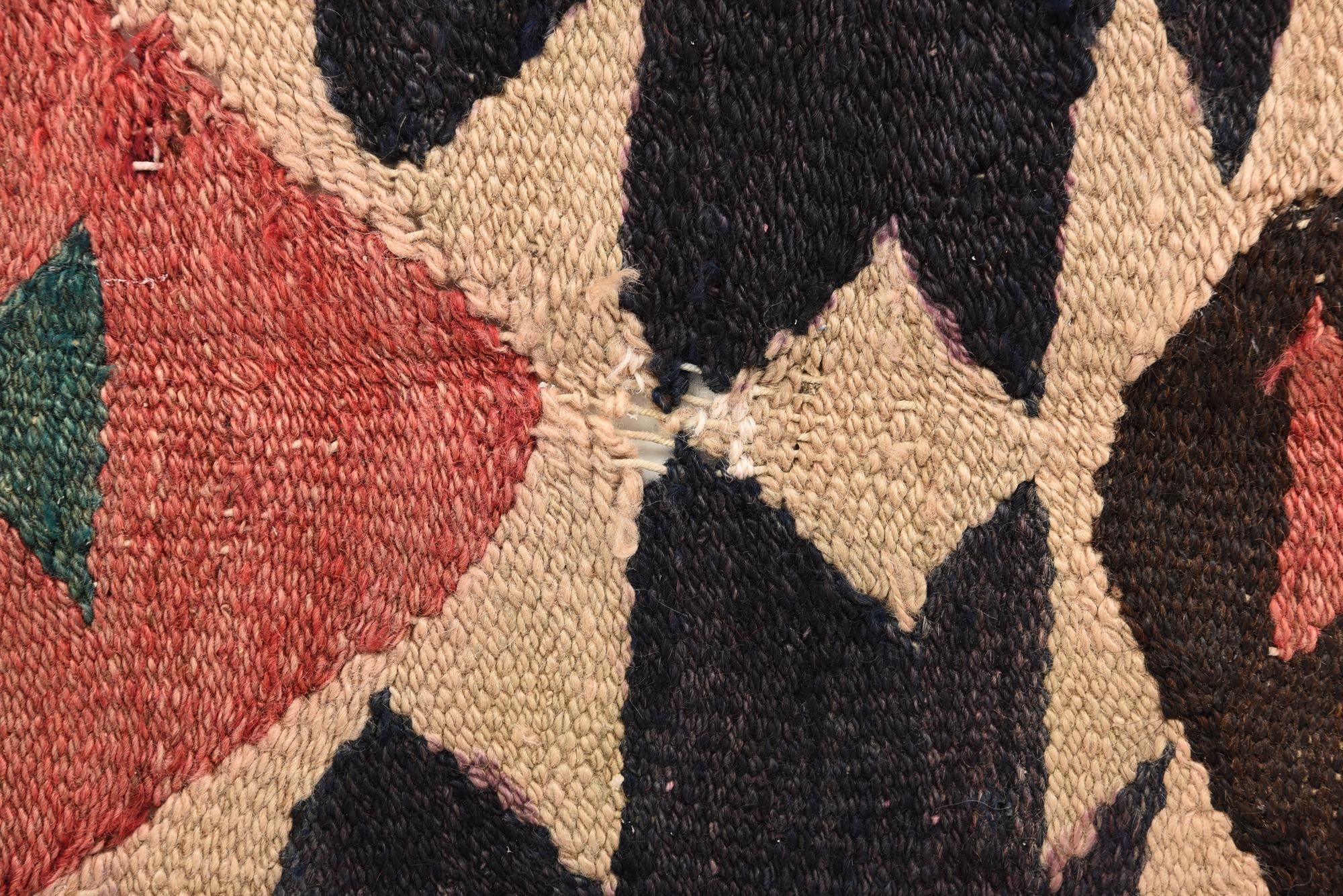 4' 7 x 9' 5 Hand Woven Kilim Fars Wool Runner Rug