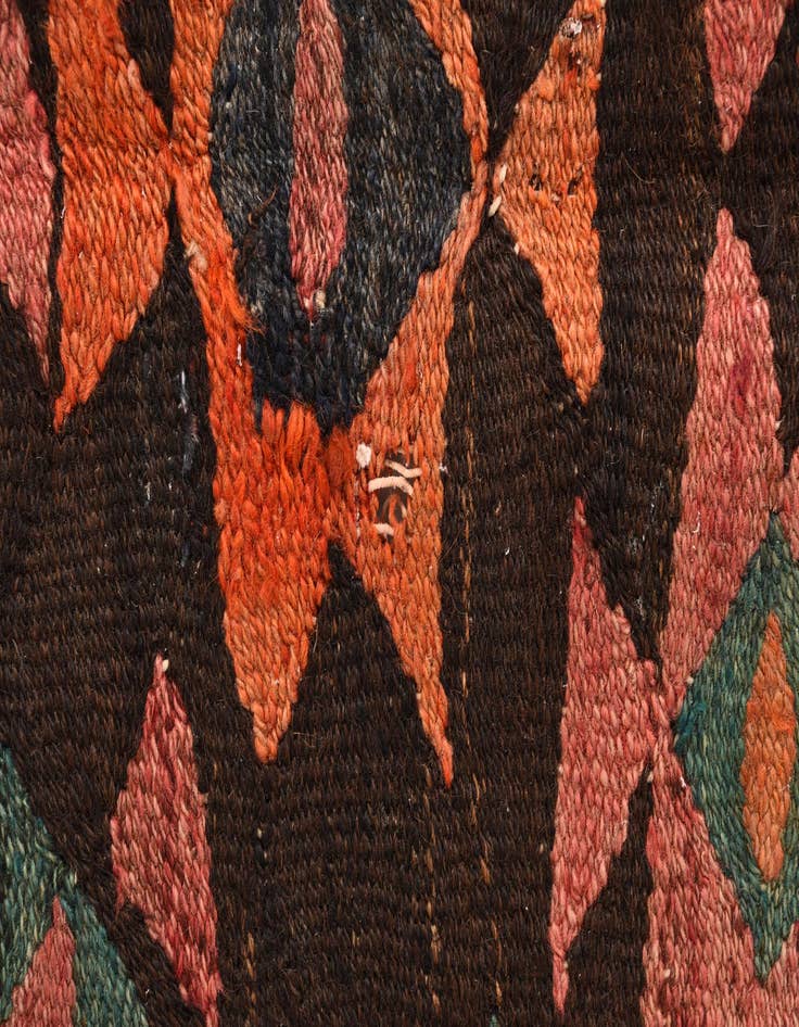 Detail image of 4' 7 x 9' 5  Hand Woven Kilim Fars Wool Runner Rug