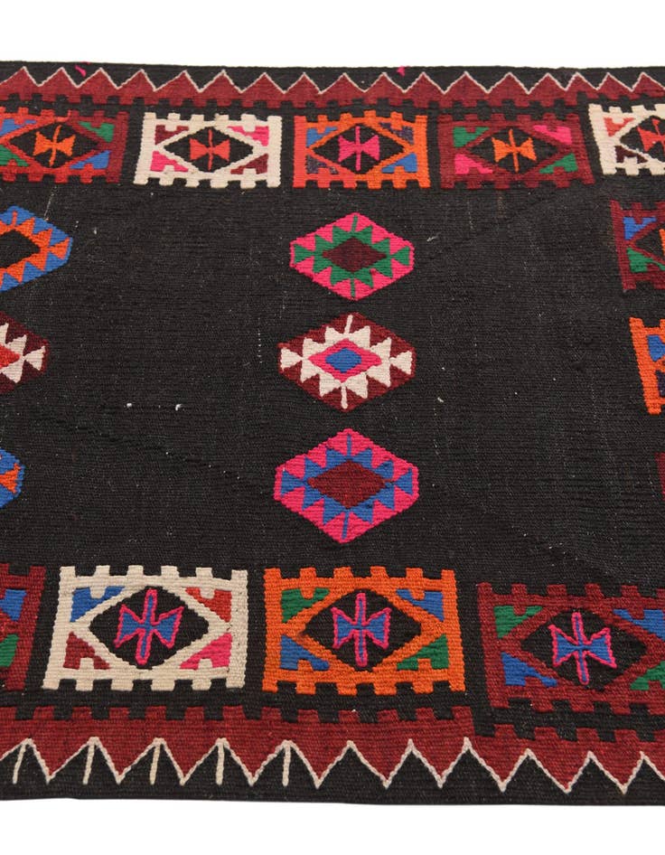 Detail image of 3' 4 x 7' 10  Hand Woven Kilim Fars Wool Runner Rug