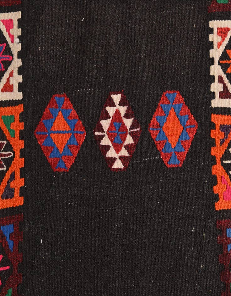 Detail image of 3' 4 x 7' 10  Hand Woven Kilim Fars Wool Runner Rug